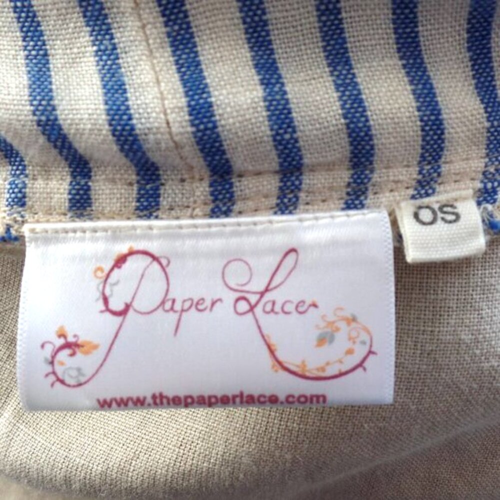 Paper Lace Duster LOVE Kimono Linen Jacket Hi-Lo Shift OS NWOT *RARE* - Picture 7 of 8